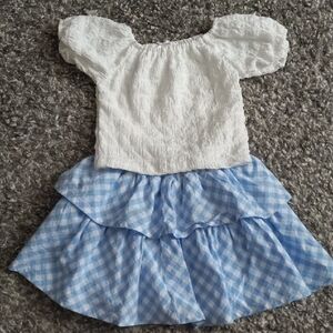 Golf & Kids White and Blue Gingham Skirt Set Size 6